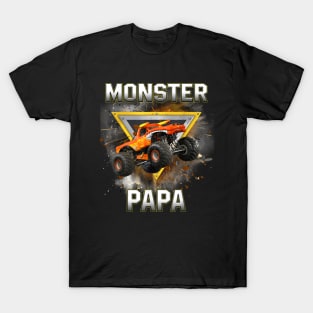 Monster Truck Papa Monster Truck Are My Jam Truck Lovers T-Shirt